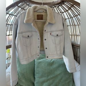 Levi Sherpa Wool Denim Jacket Never Worn